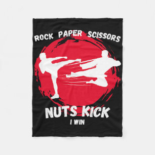 Cobertor De Velo Loucos de tesoura de papel Kick ganha Engraçado Ta