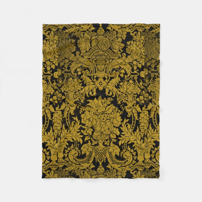 Cobertor De Velo Louis XIV Ouro Damask (Frente)