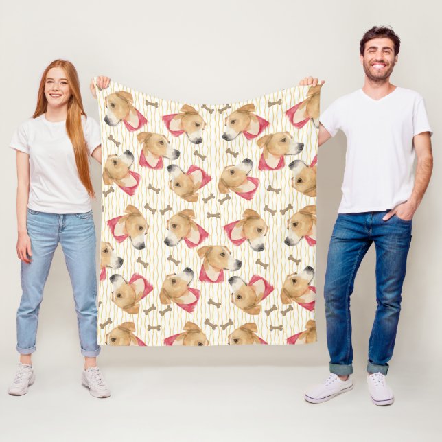 Cobertor De Velo Louise Boxer Mix Fleece Blanket (In Situ)