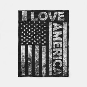 Cobertor De Velo Love America Shirt Usa Flag 4 de julho Independênc