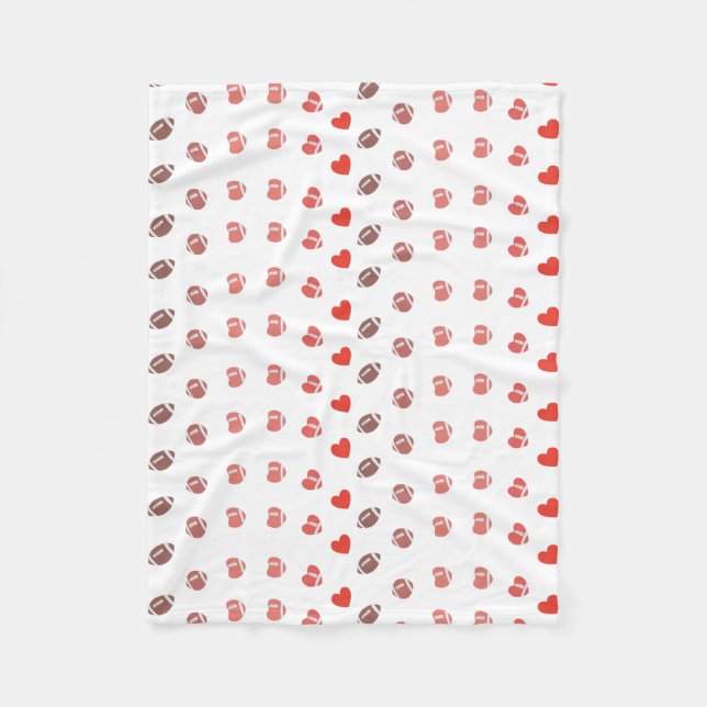 Cobertor De Velo Love American Football - Gridiron Fans Heart (Frente)