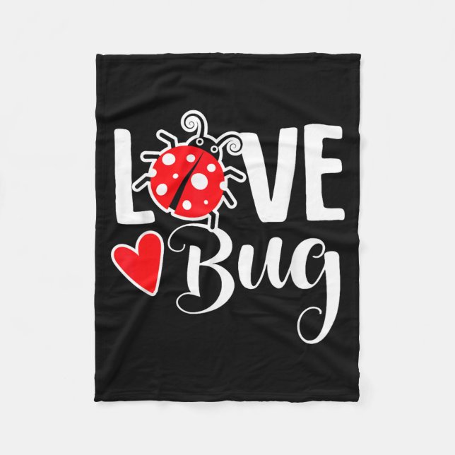 Cobertor De Velo Love Bug Cute Valentine's Day Party Ladybug  (Frente)