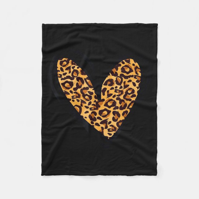 Cobertor De Velo Love Cheetah Leopard Print Heart Valentines Day Gi (Frente)