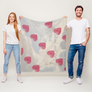 Cobertor De Velo Love Fleece Blanket