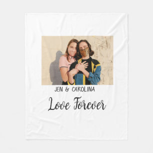 Cobertor De Velo Love Forever LGbtq casal orgulho adicionar nome de
