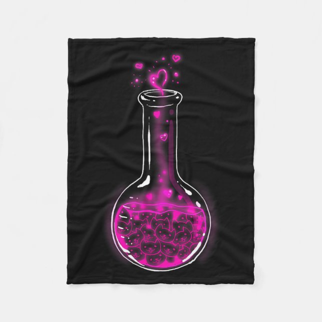 Cobertor De Velo Love Formula Cats Lovers Cat Lab Lady Valentines  (Frente)