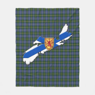Cobertor De Velo Love Nova Scotia tartan fleece Blanket