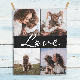Cobertor De Velo Love Paw Print Dog Lover Fotografia