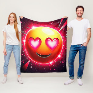 Cobertor De Velo Love Sparkle Emoji Hearts