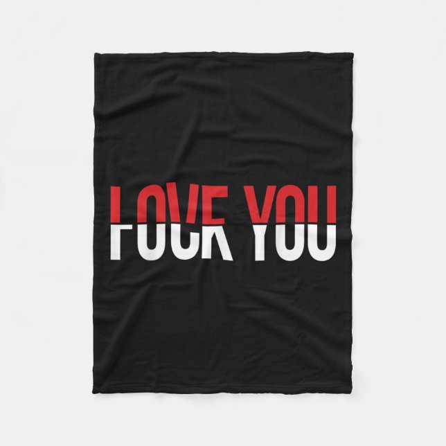 Cobertor De Velo Love You Fck You Funny Meme  (Frente)