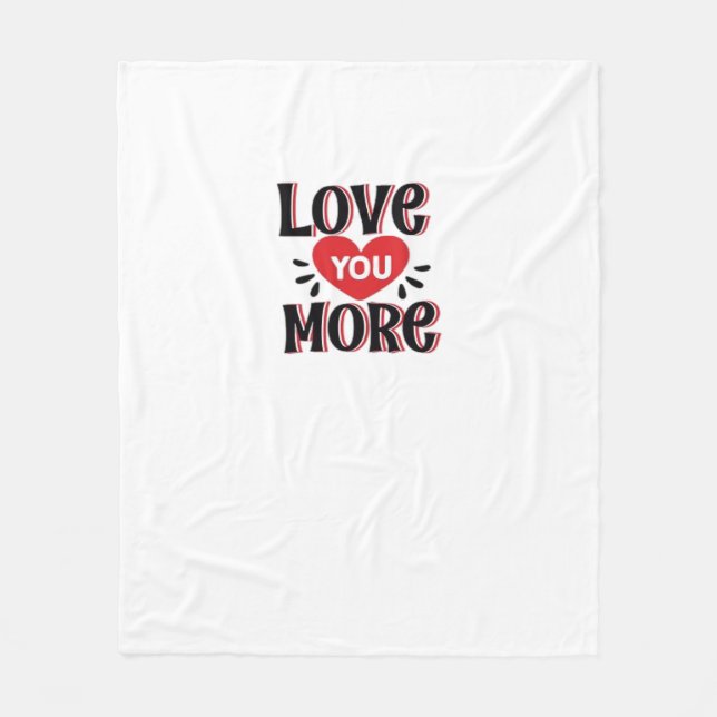 Cobertor De Velo Love You More Creative Style Design  (Frente)
