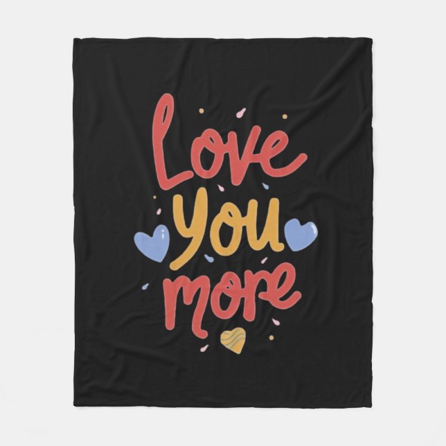 Cobertor De Velo Love You More Expressive Art  (Frente)