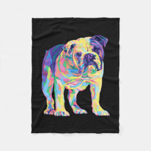 Cobertor De Velo Lover Oferece Bulldog Colorful English Bulldog Men