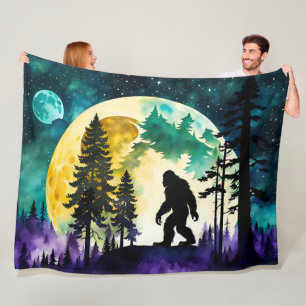 Cobertor De Velo Lua de Cheio Sasquatch na Montanha
