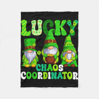 Cobertor De Velo Lucky chaos coordinator shamrock leopard gnomes