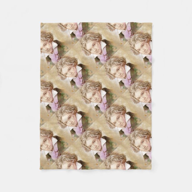 Cobertor De Velo Ludwig van Beethoven im Aquarell Stil (Frente)