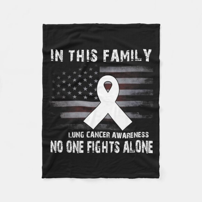 Cobertor De Velo Lung Cancer Awareness Survivor Design (Frente)