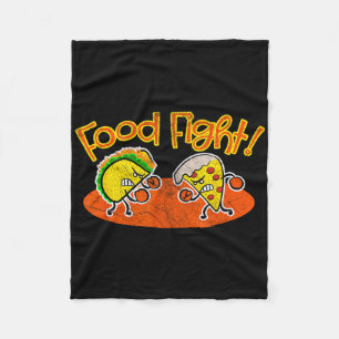 Cobertor De Velo Luta de comidas - Cartum Engraçado Taco Pizza Fati
