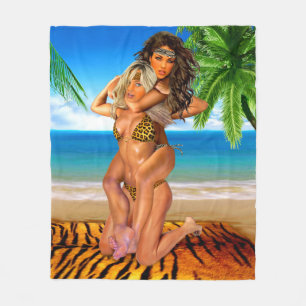 Cobertor De Velo Lutadoras da Selva Foxy