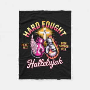 Cobertor De Velo Lutados Luvas de Boxe Hallelujah Fé _1