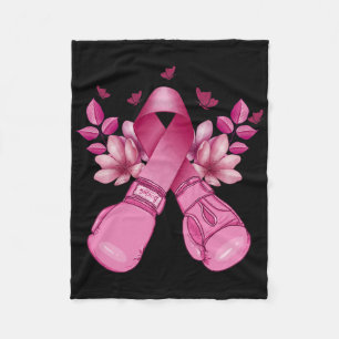 Cobertor De Velo Luvas Boxando Com Supo De Cancer De Fita Rosa