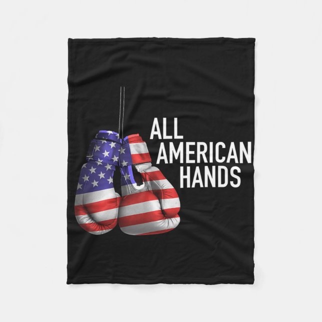 Cobertor De Velo Luvas de Boxe All American Hands – Patriótico F EU (Frente)
