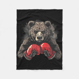 Cobertor De Velo Luvas de Boxe Amante de Urso de Boxe Kickboxing En