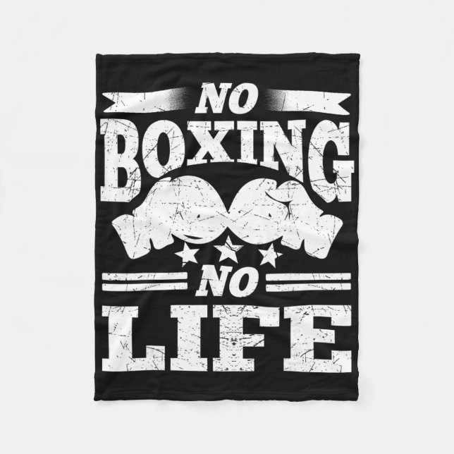 Cobertor De Velo Luvas de Boxe No Boxing No Life Luvas de Boxe  (Frente)