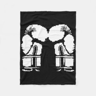Cobertor De Velo Luvas de Kickboxing Pixel Art Sanda 