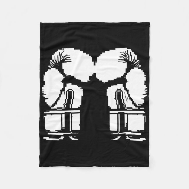 Cobertor De Velo Luvas de Kickboxing Pixel Art Sanda  (Frente)