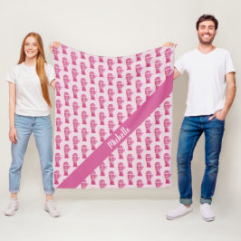 Cobertor De Velo Luvas Rosa Aquarela Personalizadas