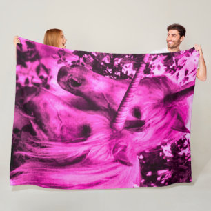 Cobertor De Velo Luxuoso cor-de-rosa do cetim do unicórnio do