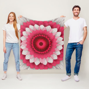 Cobertor De Velo Luxúria e Sherpa Blanket - Vermelho, Rosa