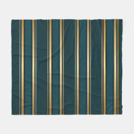 Cobertor De Velo Luxury Blue Green Gold Stripe Gift Wrap Pattern