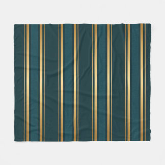 Cobertor De Velo Luxury Blue Green Gold Stripe Gift Wrap Pattern