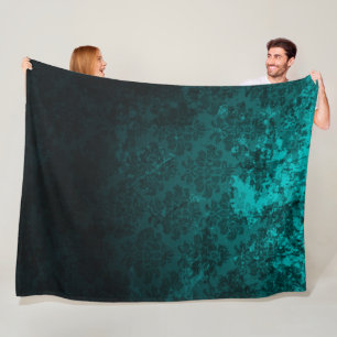 Cobertor De Velo Luxury Damask Turquoise