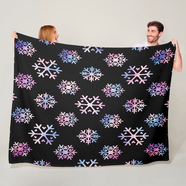 Cobertor De Velo Luxury Holographic Snowflake Christmas Collection  (In Situ)