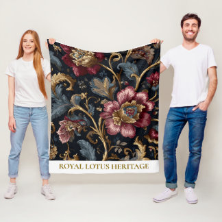 Cobertor De Velo Luxury Indian Floral Fleece Blanket Vintage Royal