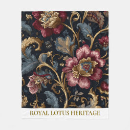 Cobertor De Velo Luxury Indian Floral Fleece Blanket Vintage Royal
