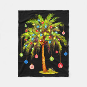Cobertor De Velo Luz de árvore de palmeira de Natal Havaiano Tropic