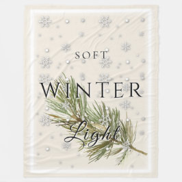 Cobertor De Velo Luz de inverno suave com ramificação de pinho e ne
