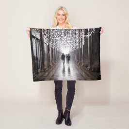 Cobertor De Velo Luz, sombras e simetria - sepia