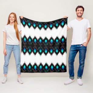 Cobertor De Velo Luz verde tribal sem costura geométrica líquida