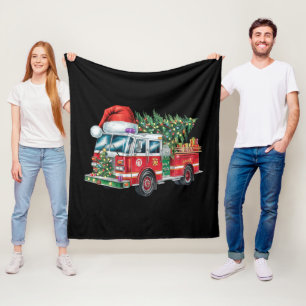 Cobertor De Velo Luzes de árvore de Natal com chapéu de Papai Noel 