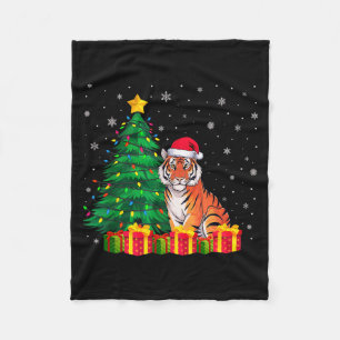 Cobertor De Velo Luzes de Natal de Árvore de Natal com Chapéu de Pa