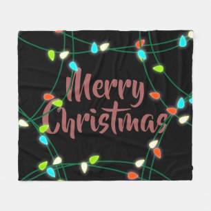 Cobertor De Velo Luzes de Natal Feliz Natal