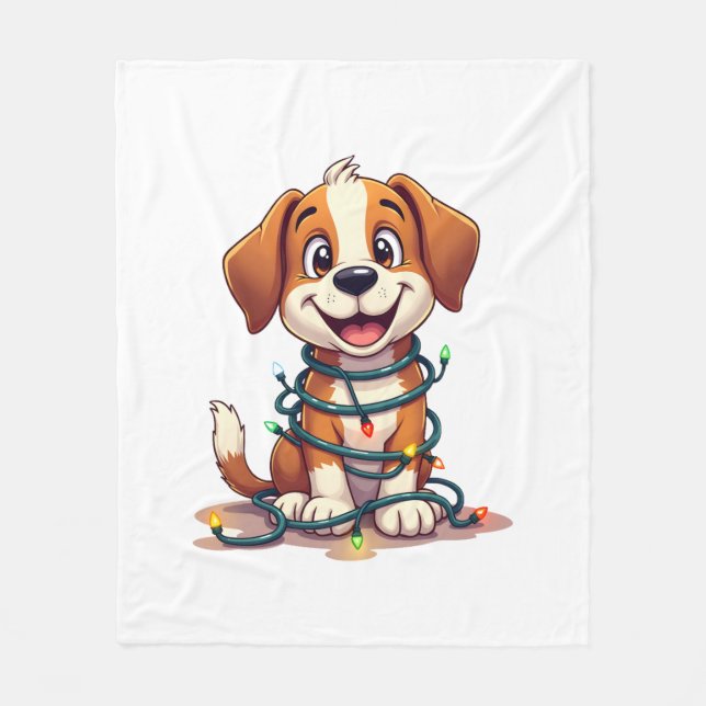 Cobertor De Velo Luzes do Beagle Alegre (Frente)