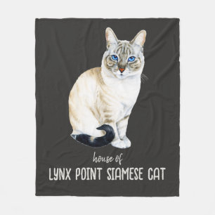 Cobertor De Velo Lynx Point Siamese Cat Personalizado