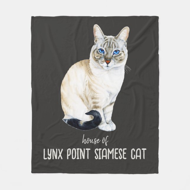 Cobertor De Velo Lynx Point Siamese Cat Personalizado (Frente)