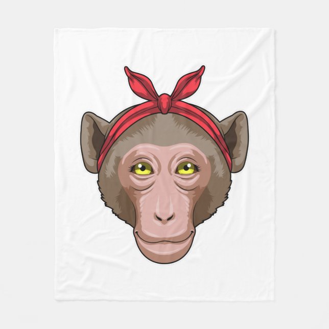 Cobertor De Velo Macaco com Bandana (Frente)